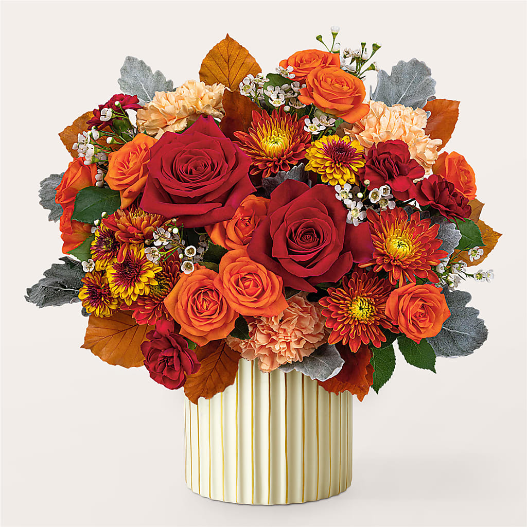 Merlot Bouquet with Ivory Vase – HILL'S FLOWERS AND EVENTS, San Jose CA