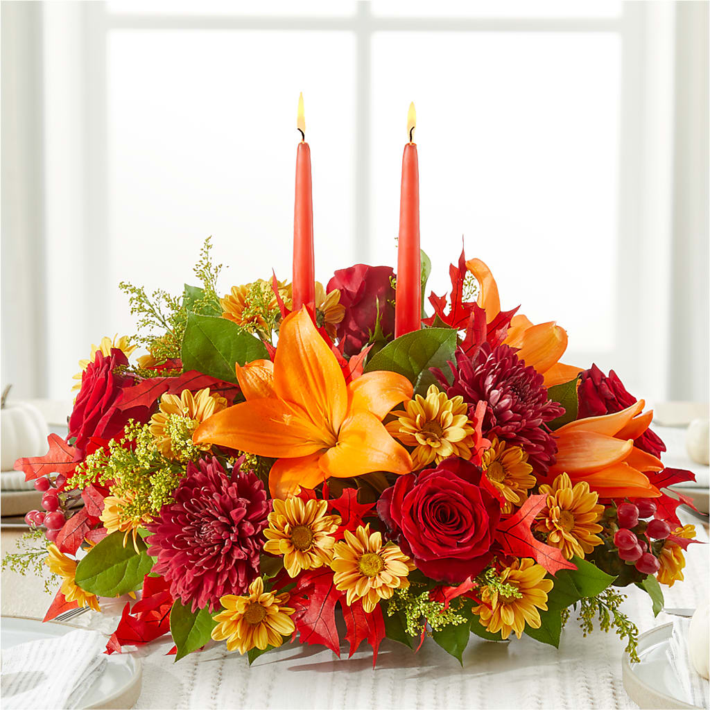 Autumn's Embrace Centerpiece – HILL'S FLOWERS AND EVENTS, San Jose CA