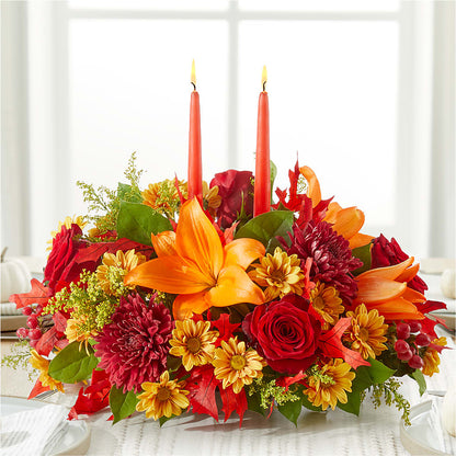 Autumn's Embrace Centerpiece – HILL'S FLOWERS AND EVENTS, San Jose CA