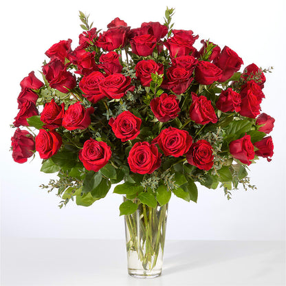 Forever Yours Fifty Stem Red Rose Bouquet – HILL'S FLOWERS AND EVENTS, San Jose CA