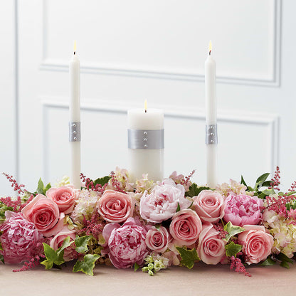 Worldwide Romance Unity Candle Arrangement – HILL'S FLOWERS AND EVENTS, San Jose CA