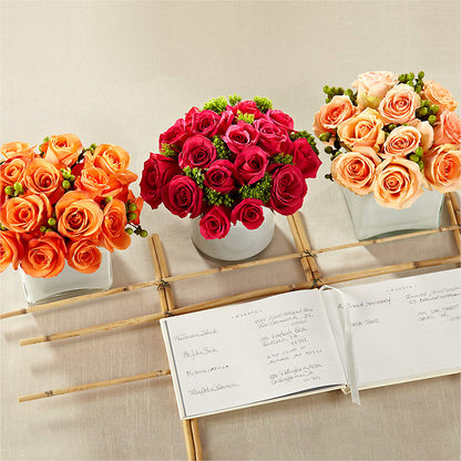 Dawn Rose Centerpiece – HILL'S FLOWERS AND EVENTS, San Jose CA